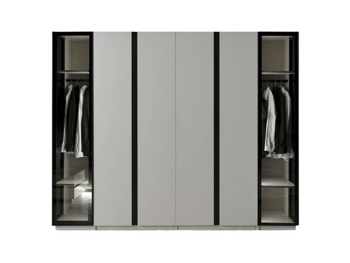 Villa Möbel Kleiderschrank (Kleiderschrank, 1-St., 1 trg. Kleiderschrank Links) 1-türiger Kleiderschrank links mit Spiegeltür
