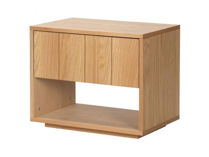 Furnierte Nachtkommode ARBOW 60 x 50 x 40cm Braun