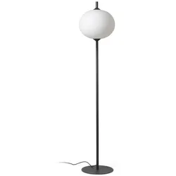 Faro Outdoor Stehleuchte SAIGON OUT ø45 cm, E27, IP44, 210cm, dunkelgrau, weiß matt FAR-71569-04