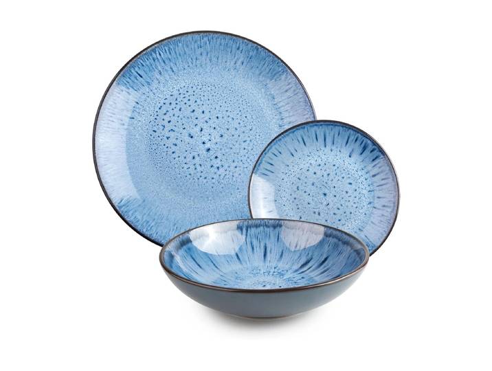 Kombiservice Ibili Normandia 12 Stück , blau, 12 Stk., Kunststoff, Geschirr-Sets, Kombiservice