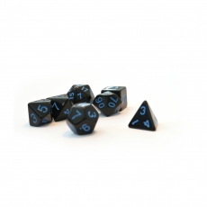 Dice4friends Würfelset Pearl - Black-Blue (7) 284793