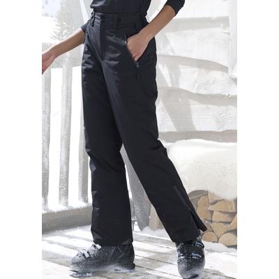 Skihose, Damen, Gr. 40, N-Gr, schwarz, Softshell, Obermaterial: 100% Polyester. Futter: 100% Polyester, VIVANCE ACTIVE BY LASCANA, Hosen Skihose, Schneehose, Outdoorhose gefüttert mit Schneefang