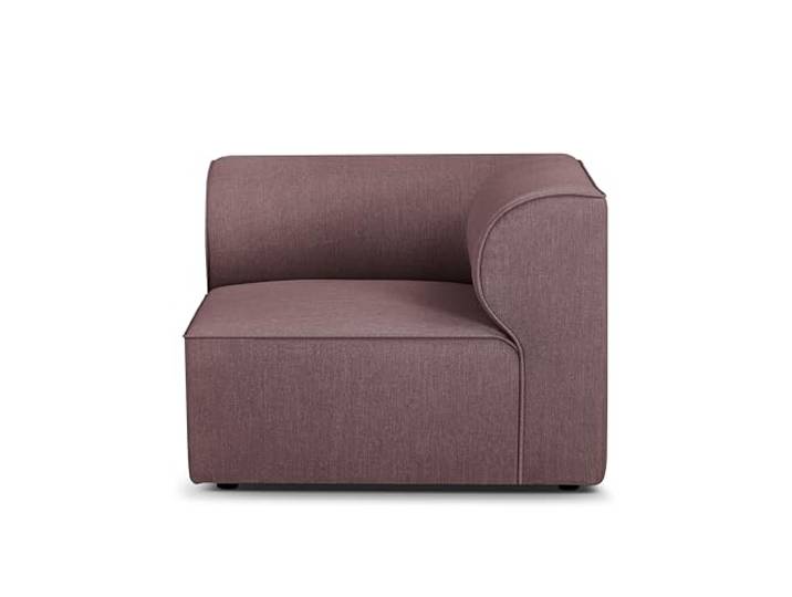 Modulsofa Ecke mit Armlehne – Einzelmodul für modulares Sofa-System Verbindbar auf allen Seiten, Taupe Blush