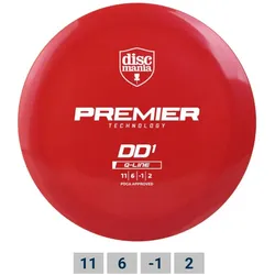 Discmania Discgolf-Distance-Driver Q-LINE PREMIER DD1 Rot 11/6/-1/2
