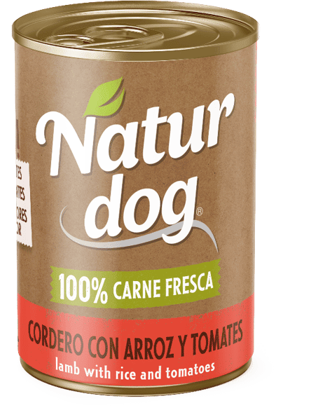 Naturdog Cordeiro Arroz e Tomate 6 uds x 400g