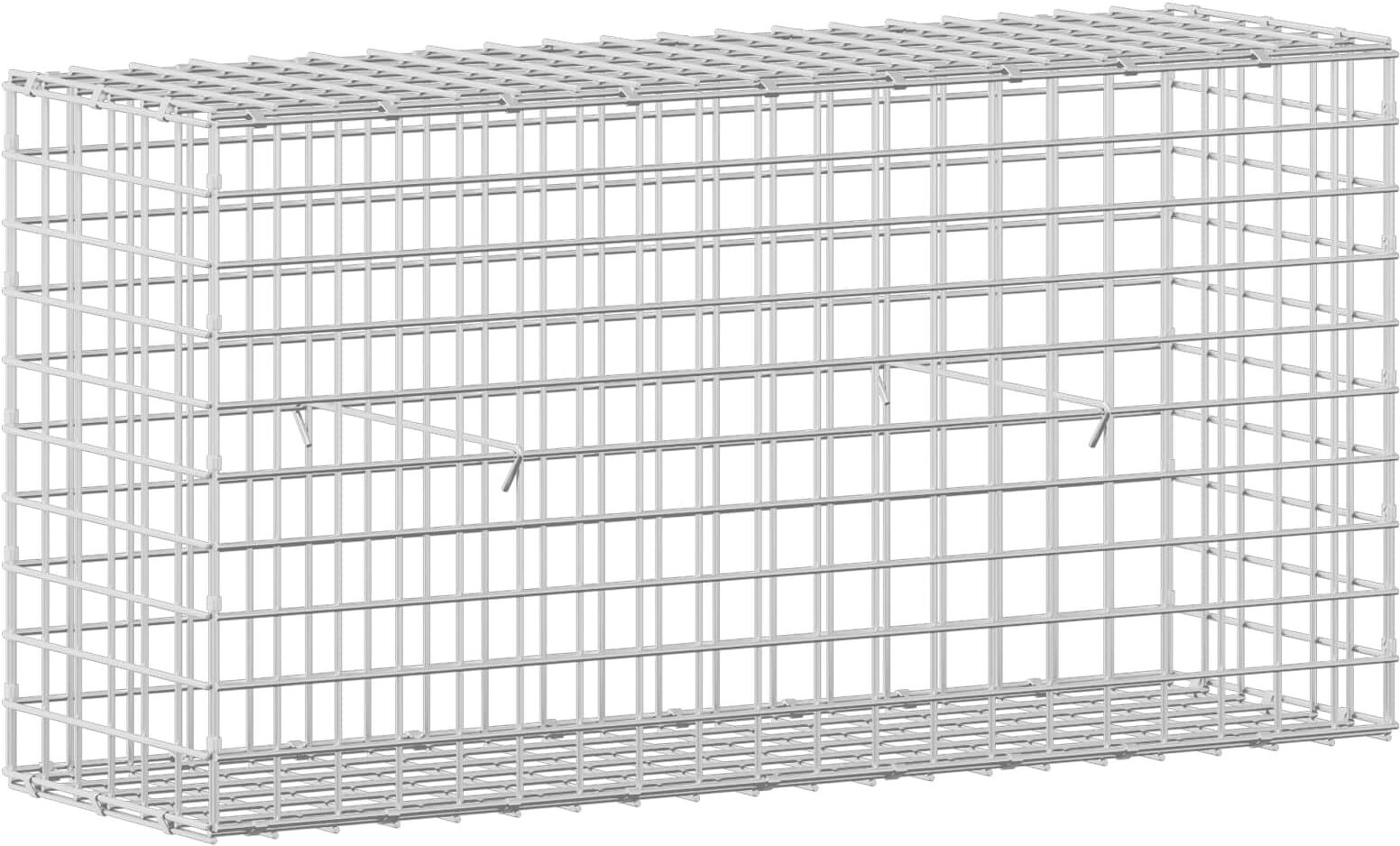 vidaXL Gabion avec fil de 3,5 mm et maille de 5x5 cm 100x30x50 cm
