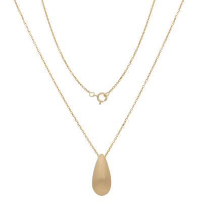 Kette mit Anhänger FIRETTI "Schmuck Geschenk Silber 925 Halskette Ankerkette Tropfen", gold (gelbgoldfarben), Halsketten, Damen, Silber 925 (Sterlingsilber), L: 45 B: 1mm, B:1mm