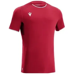 Macron, Unisex, Sportshirt, Rhodium (L), Weiss, Rot