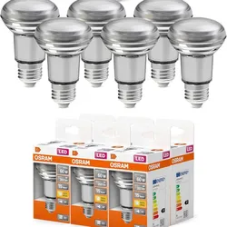 6er Pack Osram E27 LED Star R63 Strahler 36° 4,3W wie 60W warmweißes Licht mit kleinem Abstrahlwinkel