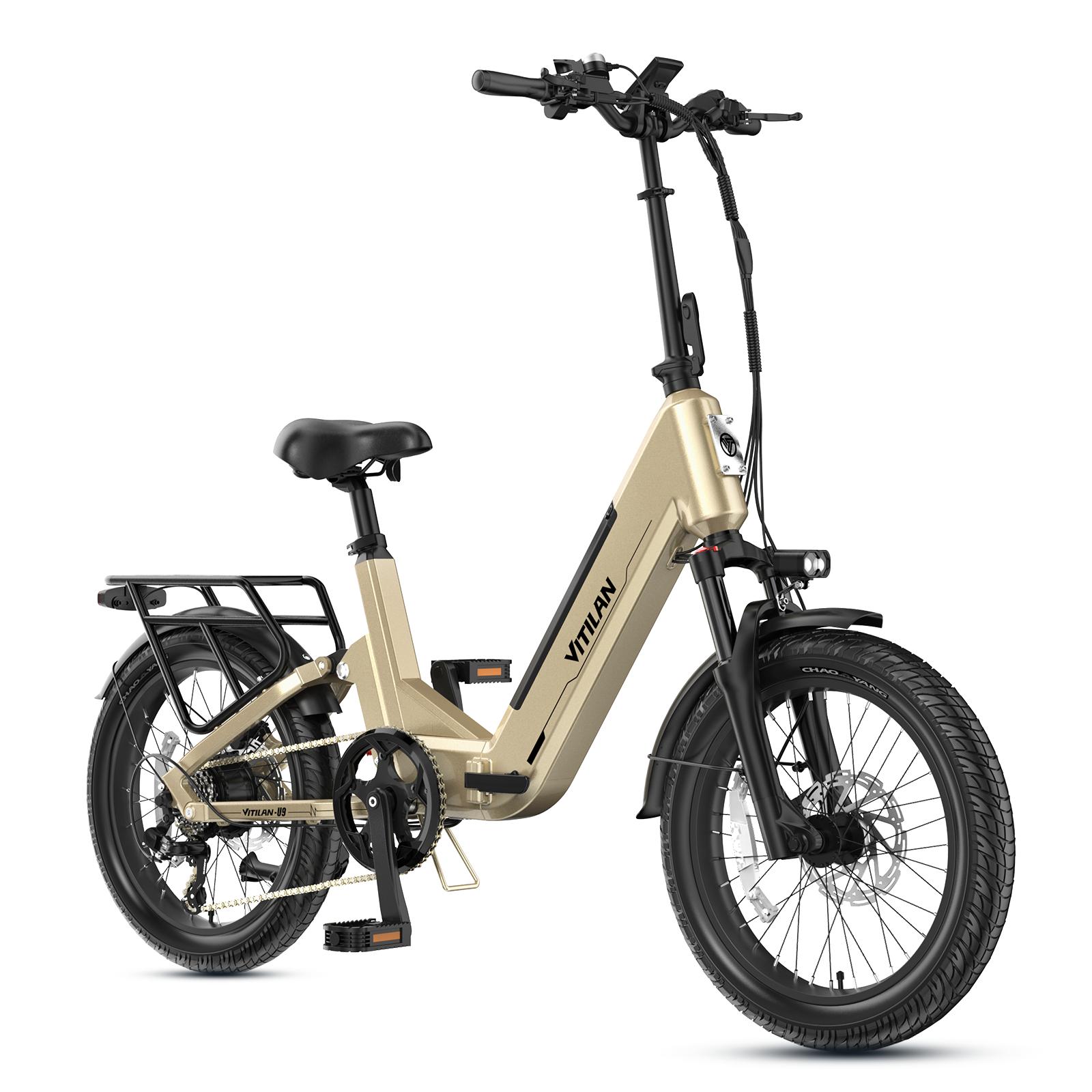 U9 Fatbike-Elektrofahrrad, 48V, hydraulische Gabel, IPX6, max. 150 kg, gold