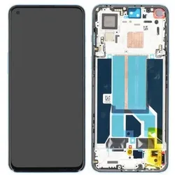 OnePlus LCD + Touch + Frame für DN2103 Nord 2 5G - blue haze, Weiteres Smartphone Zubehör, Blau