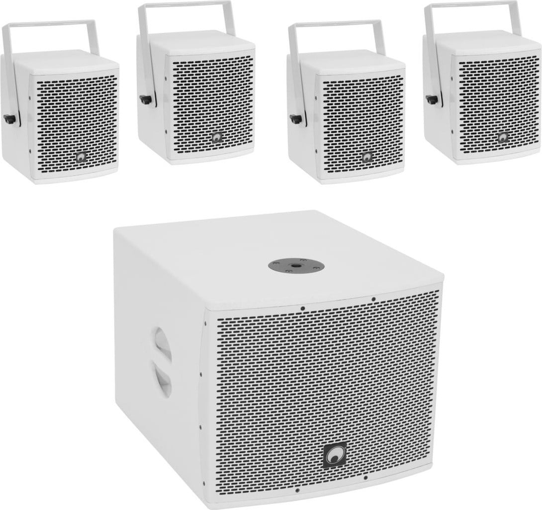 Omnitronic 20000758 Luidspreker, wit, bekabeld en draadloos, 130 W