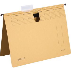 Leitz Hängehefter 1989-00-00, Alpha, A4, Schlauchheftung, braun, Karton, 25 Stück