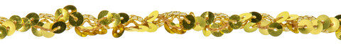 Metallic-Paillettenband, gold, Breite: 10 mm, Länge: 3 m