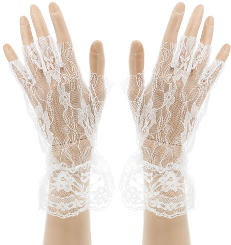 Spitzen-Handschuhe, weiß