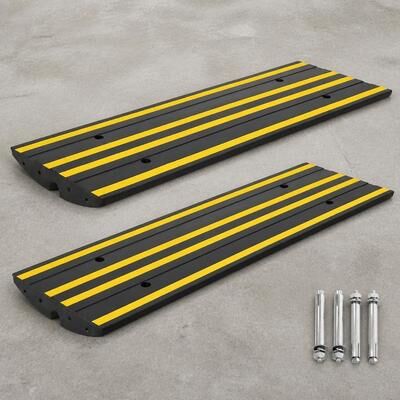 Garvee 2 Pack Curb Ramp Set Heavy Duty Portable Driveway Ramps - 2 pcs