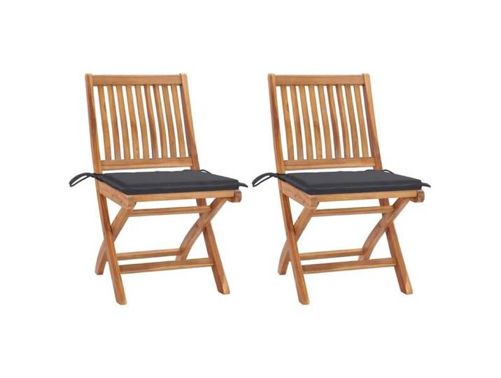 Chaises de jardin - VIDAXL - Bois de teck - Anthracite - Pliant - Design intemporel