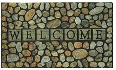 Sports Licensing Solutions 18 in. W X 30 in. L Multi-Color Pebble Welcome Rubber Door Mat - 2' x 3'
