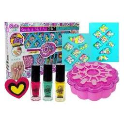 Lean Toys Leantoys Zestaw 2 w 1 Do Robienia Bransoletek i Malowania Paznokci Koraliki Lakiery Do Paznokci (49676419)