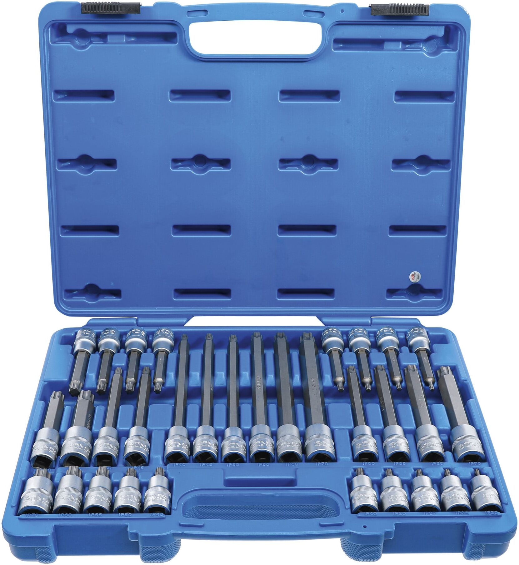 BGS Bit-Einsatz-Satz Antrieb Innenvierkant 12,5 mm (1/2 Zoll) TP-Profil (für TX Plus) TP20 - TP70 32 teilig ; BGS technic (5190)