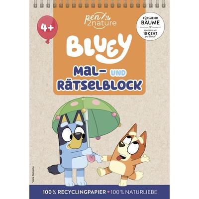 Bluey Mal- und Rätselblock für Kinder ab 4 Jahren, Taschenbuch von Pen2nature, Pen2nature, 978-3-9876417-4-9