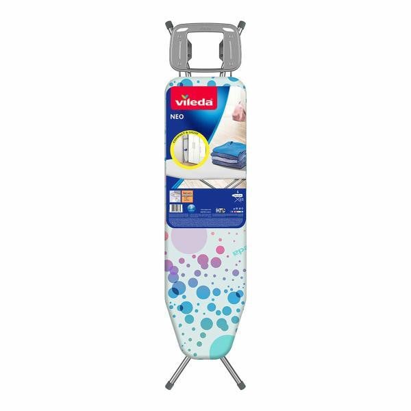 Vileda Neo Kleine Strijkplank met Metalen Frame en Katoenen Oppervlak, 114 x 33 cm