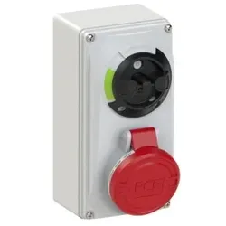 PCE 6114-6 CEE-Steckdose abschaltbar kompakt 16A 4p 6h IP44/IP54 61146