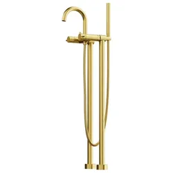 Steinberg Serie 100 Wannenarmatur 1001162BG Ausladung 231mm, freistehende Montage, Brushed Gold