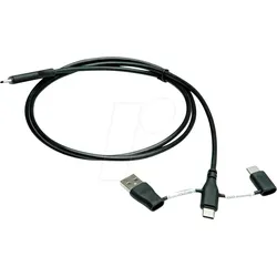 ROLINE 11028349 - USB 2.0 Kabel C Stecker mit Datenblockier-Adaptern, 1 m