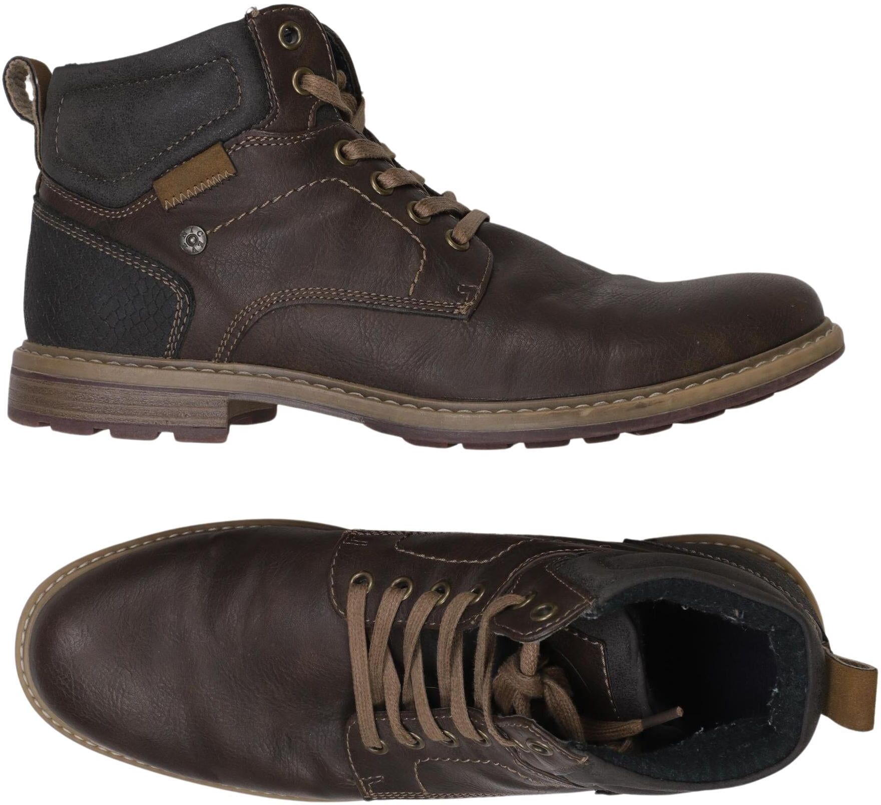 Venice Herren Stiefel, Braun, Gr. EU 41, Kunstleder - Second Hand