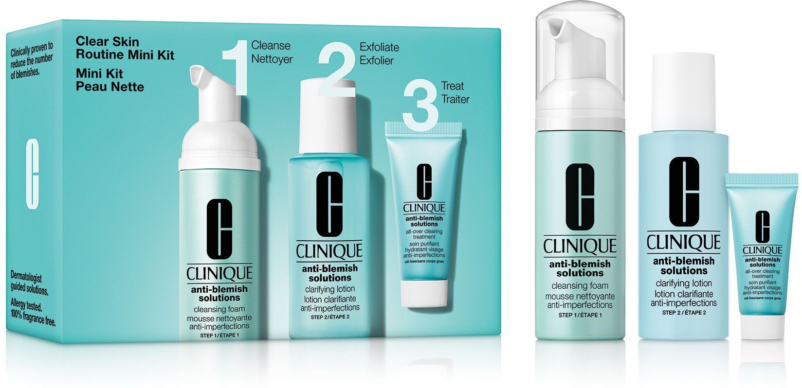 Clinique Anti-Blemish Mini Derm Kit 3st 1 St Set