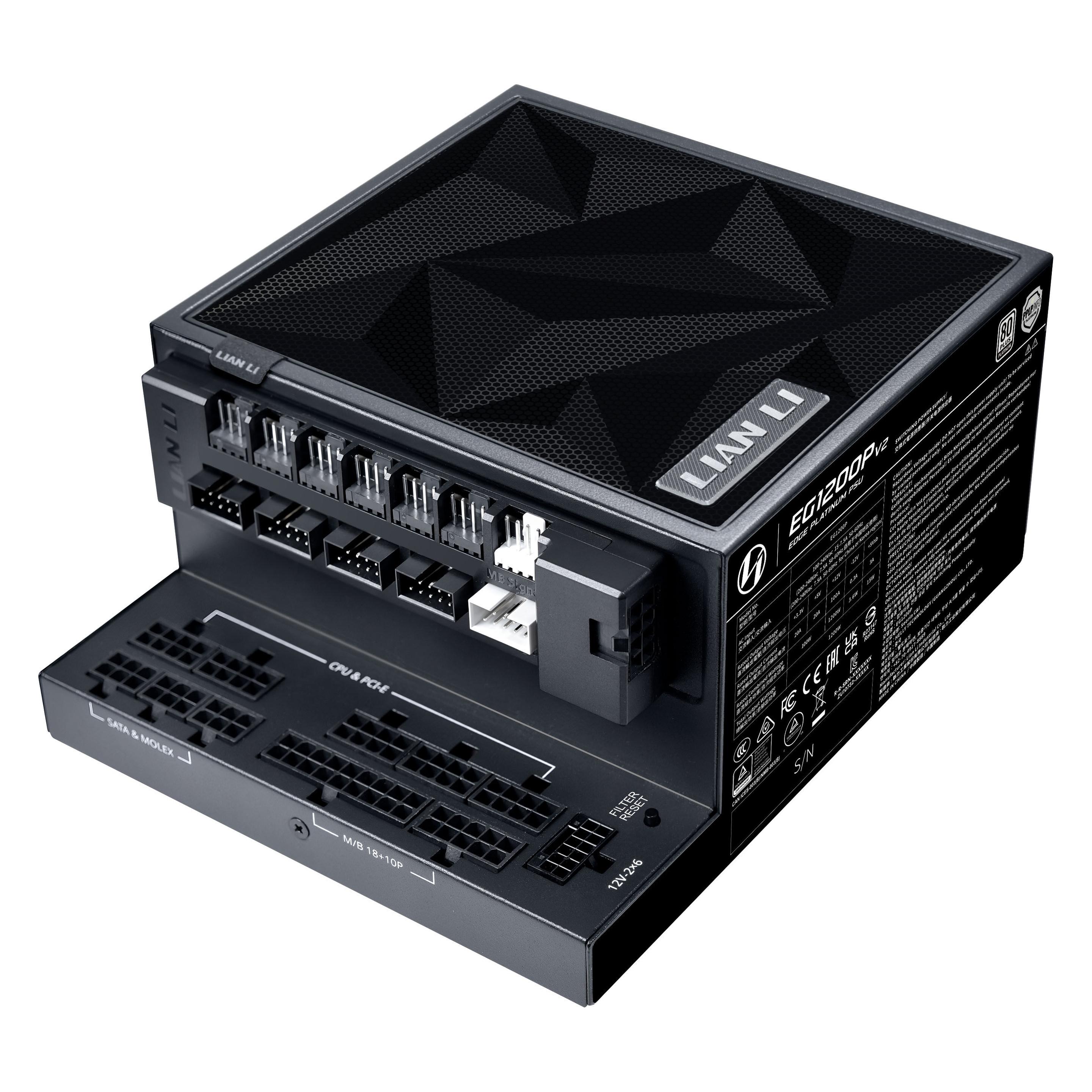 Lian-Li ATX Edge Platinum V2-Netzteil mit Edge Hub V2 - 1200 W (schwarz) (G9P.EG1200P.BH00.EU)