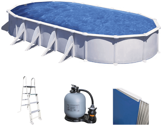Gre Atlantis Ovale 915x470x132cm - Piscina fuori terra in acciaio