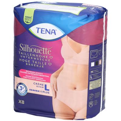 Tena Silhouette plus L creme Inkontinenz Pants 8 St Inkontinenzslip