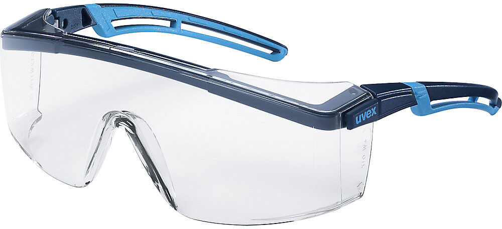 Bügelschutzbrille atrospec 2.0, kratzfest, schwarz/blau Uvex
