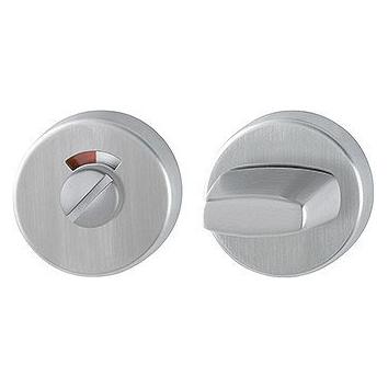 Magni Hoppe Bad/WC-Rosette mit rot/weiss-Scheibe, Paar Edelstahl E42KVS (Türrosette) (228824)