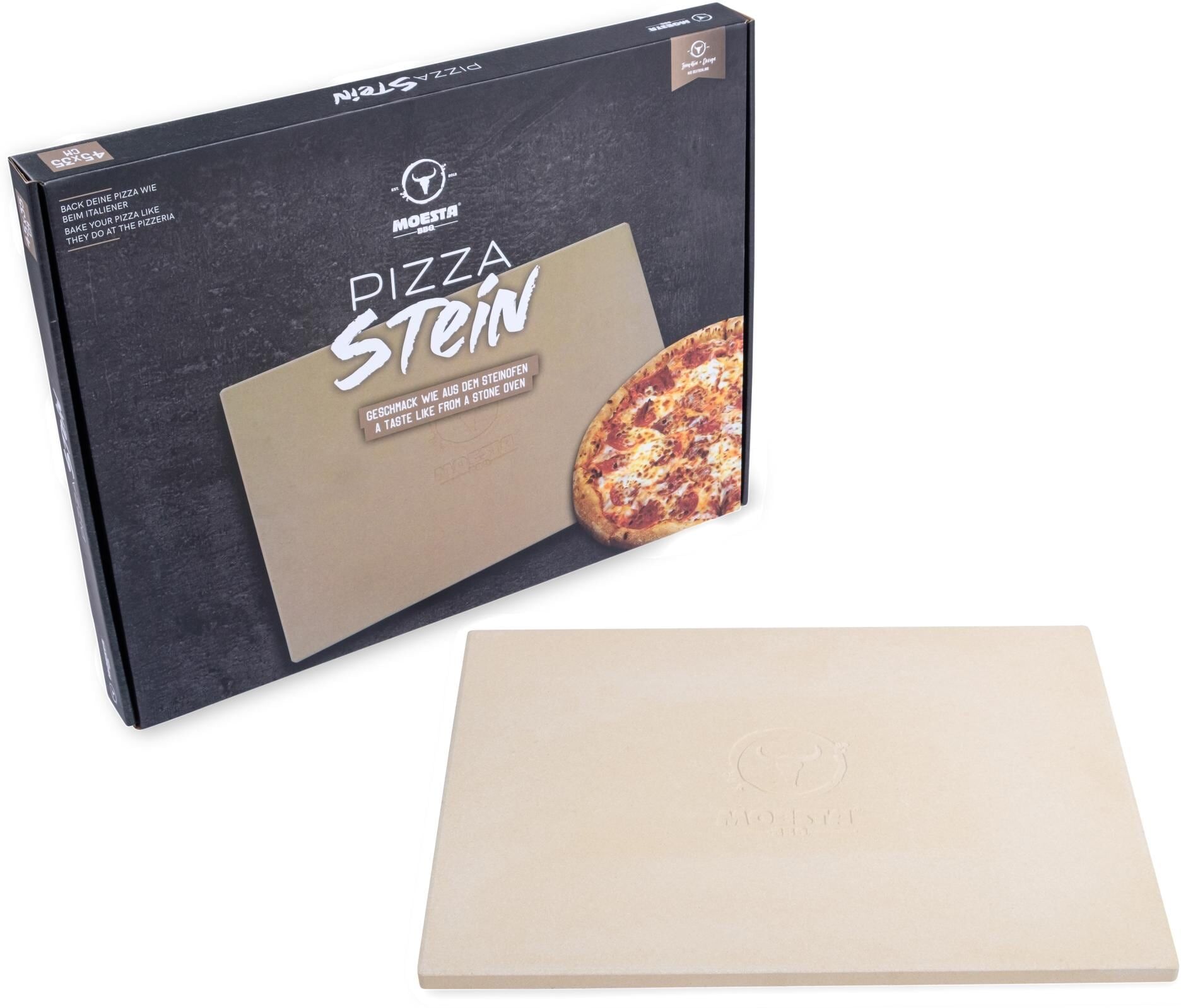Pizzastein "Pizzastein 45x35 cm Ecki", beige (natur), B:45cm H:1,2cm, Cordierit, Backbleche, Pizzastein natur B/H/T: 45cm 1,2cm