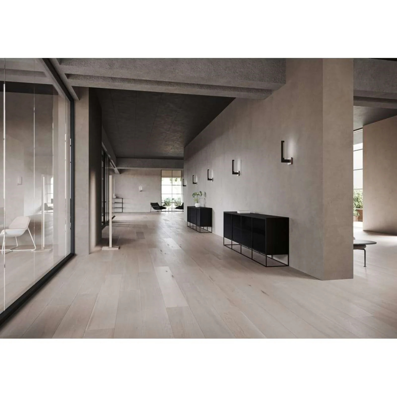 Light-Point Inlay F1 Linear Vloerlamp Design by Studio F.A. Porsche - Satin Gold - Aluminium