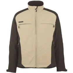 Softshelljacke "DRESDEN" Unique Zweifarbig - XXL - khaki/Schwarz