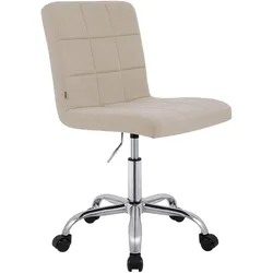 CLP Arbeitshocker Darfield Stoff   Farbe: creme, Material: Stoff