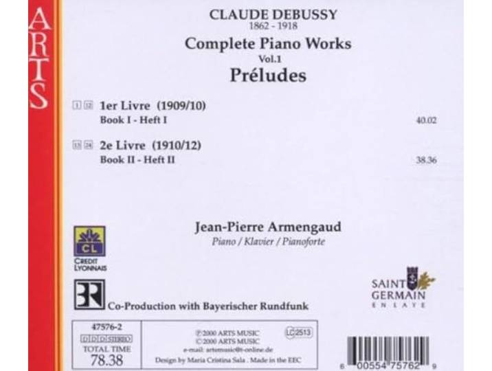 Claude Debussy (1862-1918) - Debussy: Complete Piano Works Volume 1