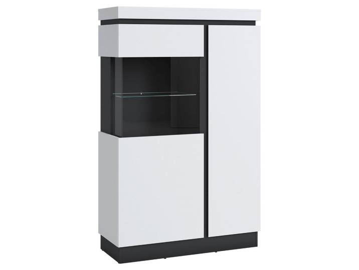 Highboard Campania Anthrazit, Weiß B: 103,6 cm