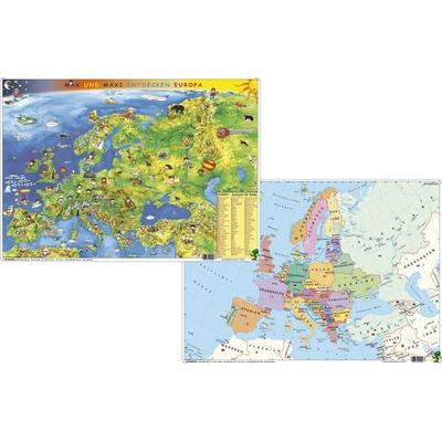 Kindereuropakarte physisch / politisch