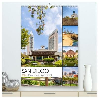 SAN DIEGO Küstenmetropole mit Flair (hochwertiger Premium Wandkalender 2026 DIN A2 hoch), Kunstdruck in Hochglanz