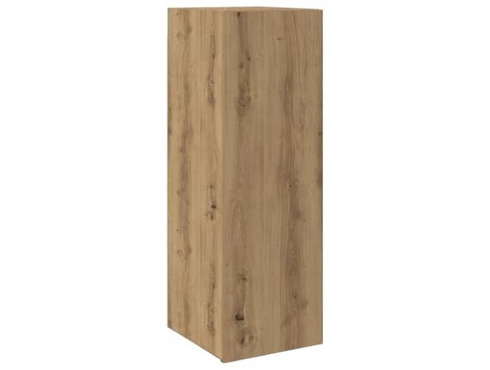 TV-Wandschrank, modern, praktische Aufbewahrung, 30,5 x 30 x 90 cm, Holz, Eiche, handwerklich gefertigt, 02_0050876