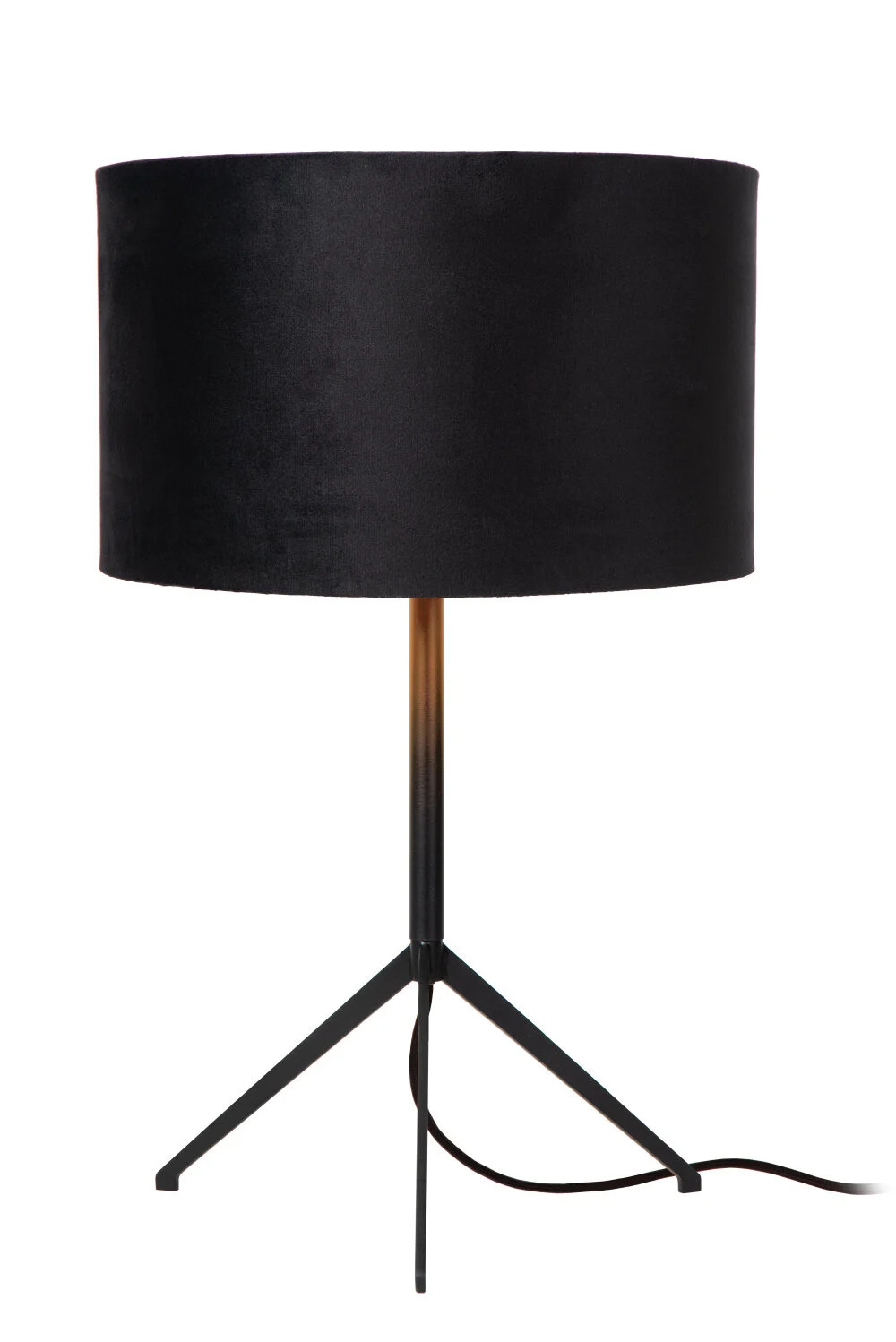 Lucide TONDO Tafellamp Zwart met Textiel en Metaal - Ø 30 cm