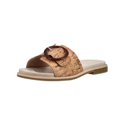 Pantolette ARA "Ara Pantoletten Lederimitat", Damen, Gr. 37, Leder, beige (natur), Lederimitat, Schuhe Pantolette