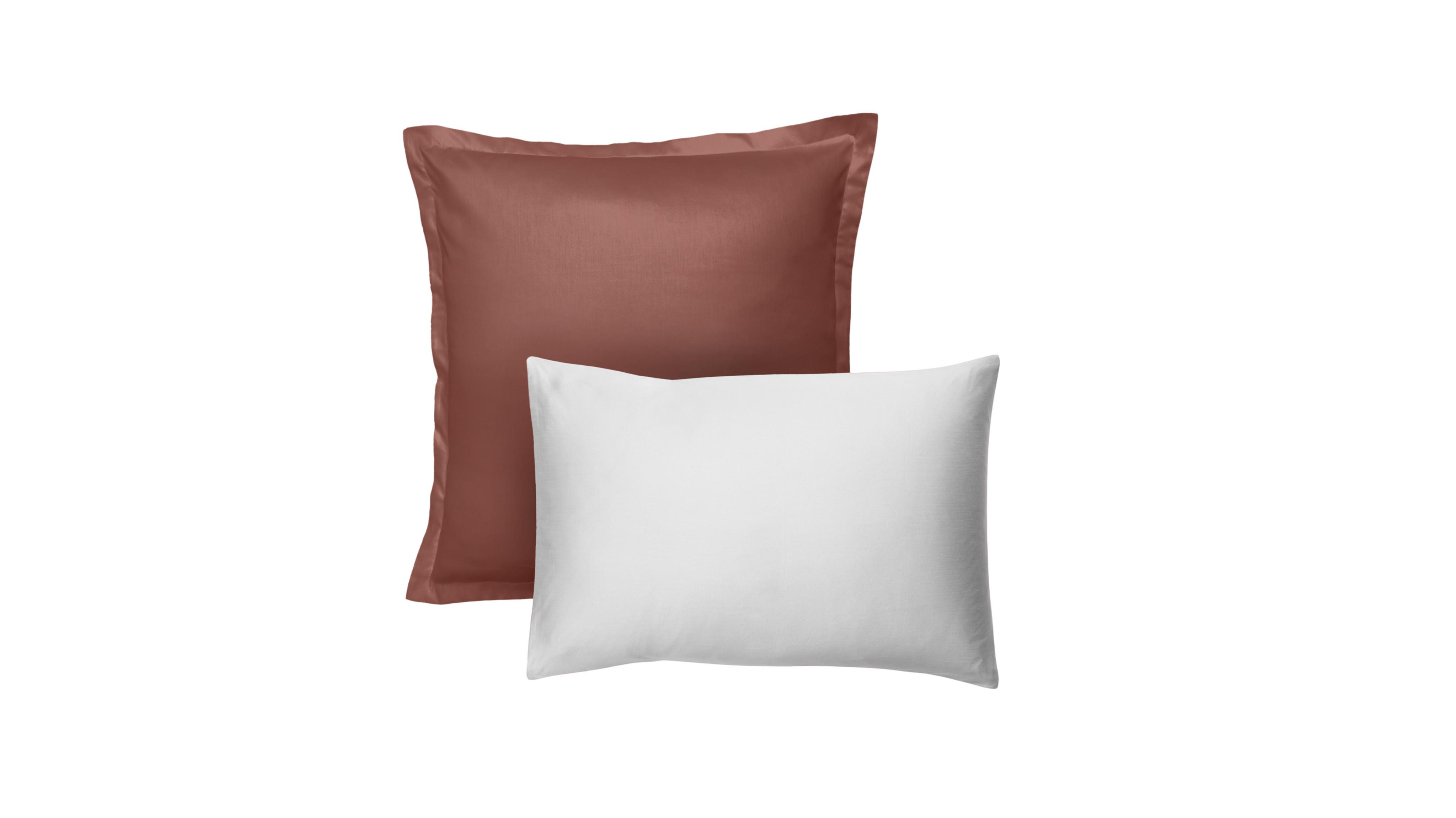 Emma Silken Satin Kopfkissenbezug | Terracota | 80x80cm