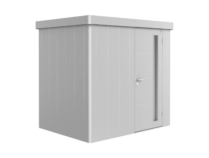 Biohort Gerätehaus Neo 1B Standardtüre Silber