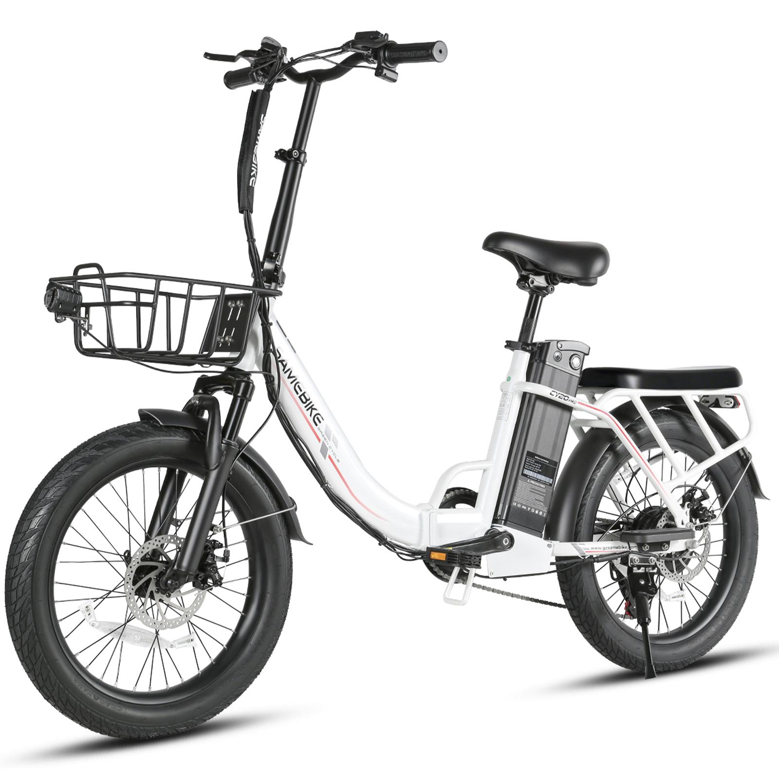 CY20 Pro-FT 20-Zoll faltbares Stadt-Pendler-Elektrofahrrad, 48 V 13 Ah, maximale Traglast 150 kg, mechanische Doppel-Scheibenbremse, weiß